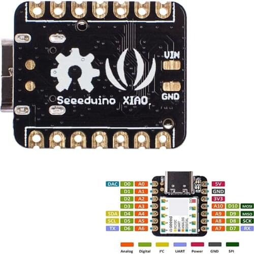 Mini XIAO Mikrocontroller-SAMD21 Cortex M0 + Nano SAMD21 48MHZ Cortex M0+ USB Type-c SPI Micro-Controller Board For Arduino