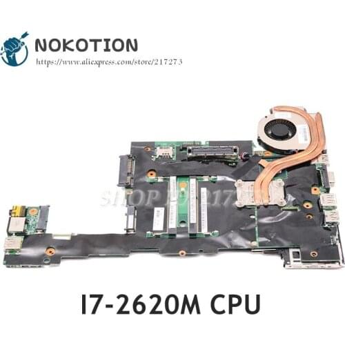 NOKOTION 04Y1830 04Y1832 04Y1831 04Y1833 For Lenovo ThinkPad X220 X220I Laptop motherboard I7-2620M CPU DDR3
