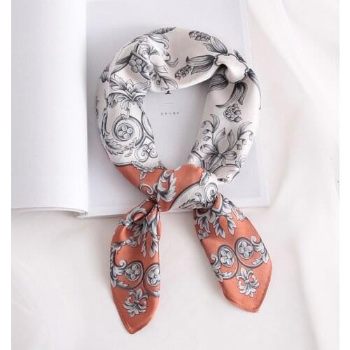 New Silk Scarf Square Lady Hair Shawl Print Female Bag Scarves Head Band Wraps Women Bandana Small Hijab Neckerchief Summer 2020