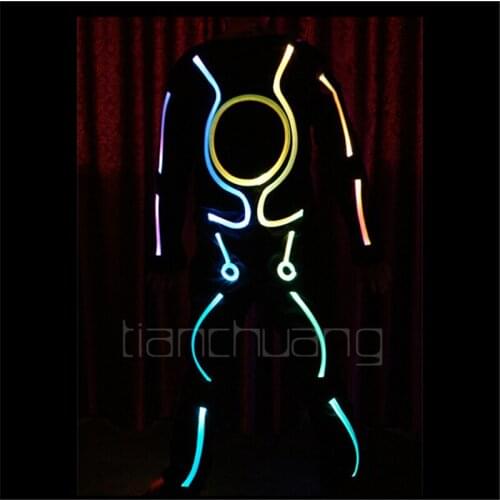 TC-99 Full color LED colorful light robot costumes dj wear ballroom disco stage dance robot Programmable cloth model performance