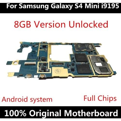 Unlocked Motherboard for Samsung Galaxy S4 Mini I9195 Motherboard Original Logic Board for Samsung Galaxy S4 Full Chips 8GB
