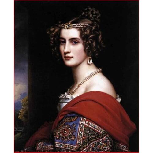 Needlework Crafts 14CT Unprinted Embroidery DIY Quality Beautiful Princess Portrait of Mary Cross Stitch Kits Home Decor Art