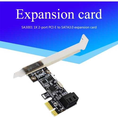 SA3001 2 Port SATA III PCIe Expansion Card SATA 3.0 to PCI-e 1X Controller Card PCI Express Adapter Converter with Bracket