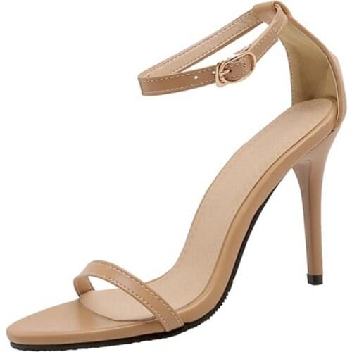 New Arrival 2021 Gladiator Sandals Women Plus Size 30-50 High Heels Buckle Strap Fashion Sexy Lady Pumps Party Wedding Shoes 256