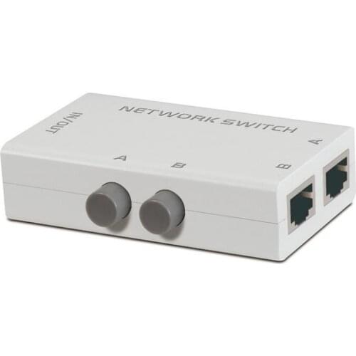2 Ports Network Switch Splitter Selector Hub 2-In 1-Out or 1-In 2-Out