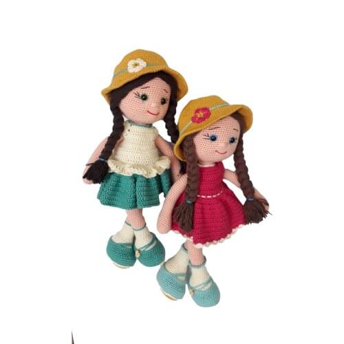 Amigurimi Girl Child Baby Toy Hat Suited Playmate Gift Cute Fashion Safe Healthy Filled Soft Light