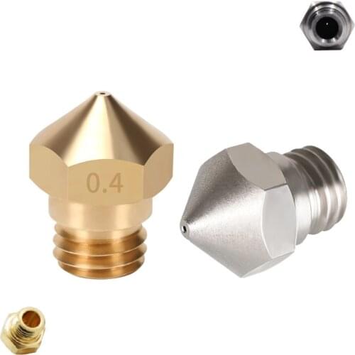 MEGA 1PC MK10 Extruder Nozzle Brass/Stainless Steel M7 Thread 0.2 0.3 0.4 0.5 0.6 0.8 1.0mm 1.75mm Filament 3D Printer Parts