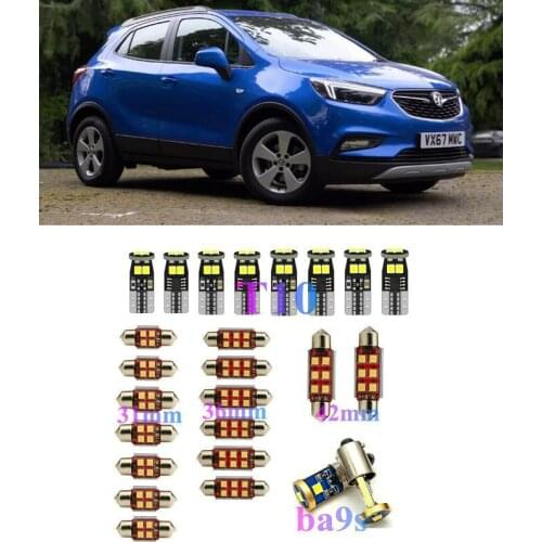 Interior LED Lights Replacement for Opel astra h j g mokka insignia vectra a b c vivaro zafira ADAM Accessories Kit WHITE