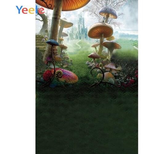 Yeele Forest Mushroom Castle Green Screen Photography Backdrop Baby Birthday Party Photographic Background For Photo Studio