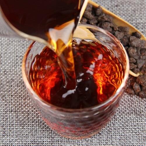 Yunnan Pu'er Tea Tea Fossil Waxy Fragrant Pu'er Old Tea Cooked Tea Tea Leaf 100g Canned