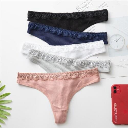 Womens Cotton G-String Thong Panties String Underwear Women Briefs Sexy Lingerie Pants Intimate Ladies Letter pink