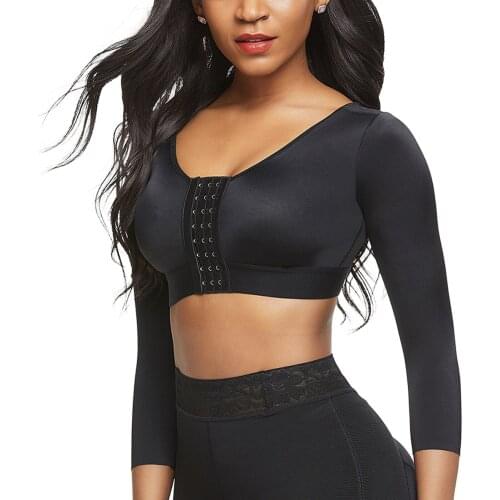 Women Fashion Daily Long Sleeves Underwear Ladies Solid Color Front Entry Wireless Push-Up Sports Bra Shapers Plus Size S-5XL