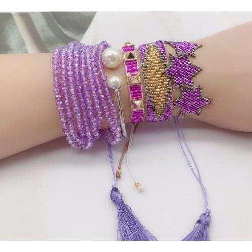 ZHONGVI Women Star Bracelet Bohemia Tassel Fashion MIYUKI Bead Bracelets Jewelry Delica Pulseras Mujer Moda Gifts Dropshipping