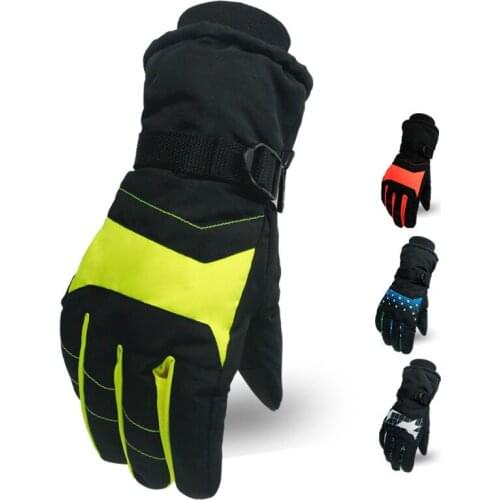 Winter Thick Touch Screen Skiing Gloves Non-slip Windproof Fleece Rainproof Long Bowl Snowboard Gloves Ski Motorcycle Mittens