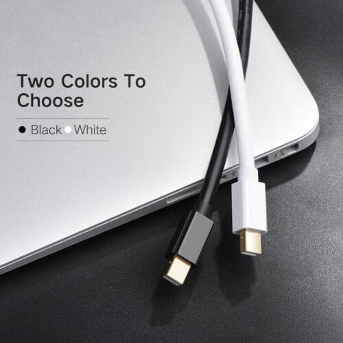 1.8M Mini DP Display Port Thunderbolt 2 to HDMI-compatible Cable Plated mini For MacBok Adapter Pro Gold