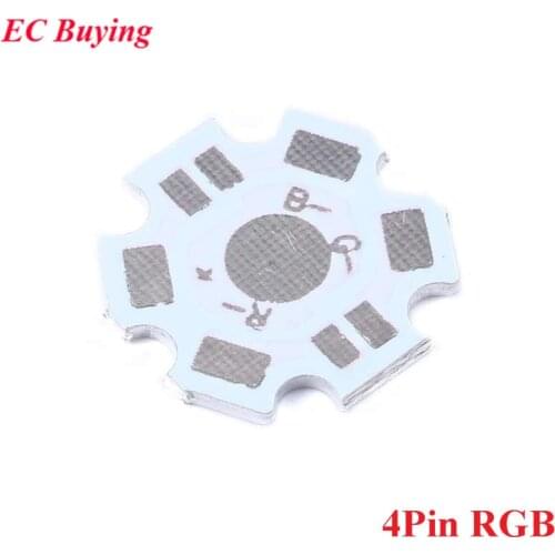 10pcs 1W 3W 5W Heatsink Heat Sink LED Aluminum Base Plate RGB RGBW LED PCB Board For Cooling Heatsink LED Diode 4P 4Pin 4 Pin