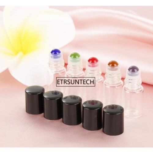 300pcs 1ml 2ml 3ml Amber Clear Glass Roll on Bottle Sample Test Essential Oil Vials with Roller Glass Ball F3673