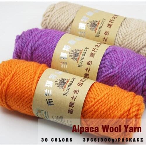 300g Lanas Alpaca Thick Mohair Crochet Hook Yarn Merino Woolen Hand Knitting Roving Sweater Shawl Hat Scarf Wol Thread Laine