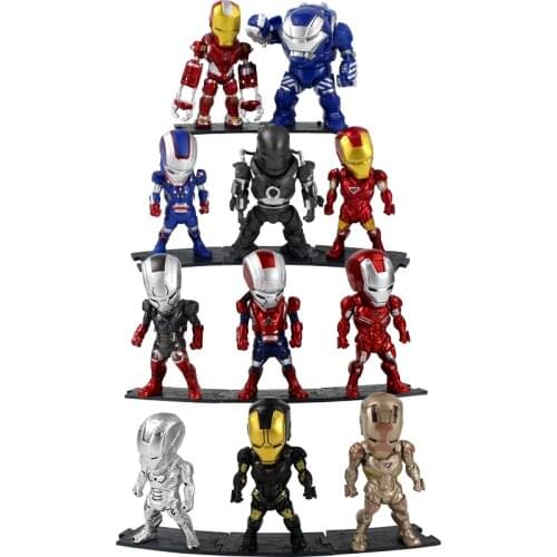 5pcs 6pcs Iron Man Avengers Action Figure Hulkbuster Iron Man Mark 42 War Model Toy Gift for Kids