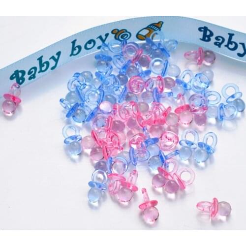50pcs Small Diamond Cut Pacifiers Bead Baby Shower Favors Boys Girls For Party Table Game Decorations Festival Party Supplies