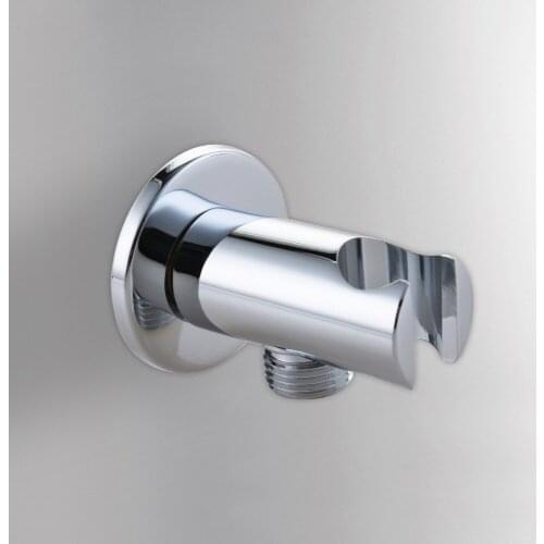 Bathroom accessories Brass Handheld Shower Holder Support Rack with Hose Connector Wall Elbow Unit Spout water inlet angle valve