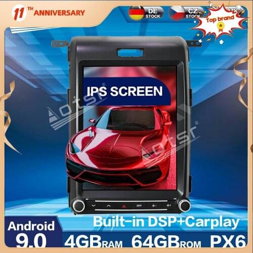 For Ford Raptor F150 2009 -2014 Android 9 Multimedia Tesla Vertical Screen 64GB Car Radio Player Auto GPS Navigation DSP carplay