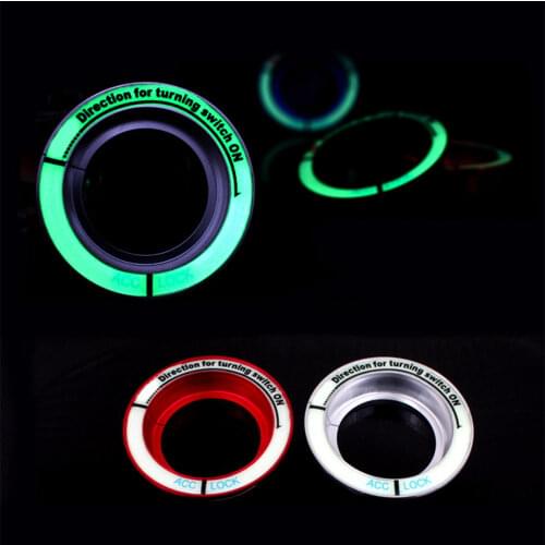 Car luminous ignition switch decoration stickers key hole protection circle For Ford Focus 2 3 MK2 MK3 MK4 ST RS kuga 2005-2017