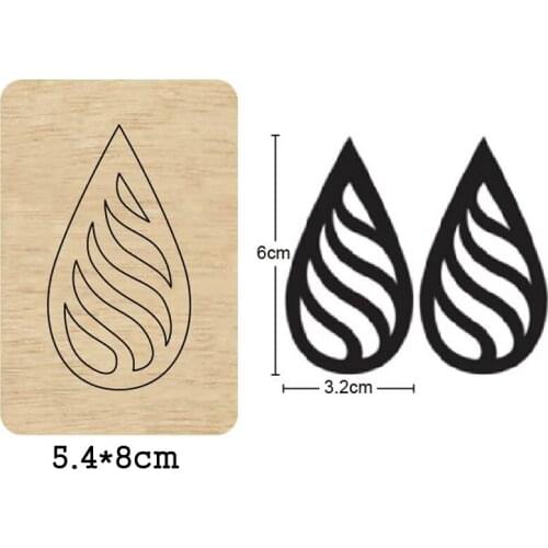 Diy drop earring wooden die 2020 Crafts Scrapbooking Stencil Cutting Dies Regola Acciaio Die Misura