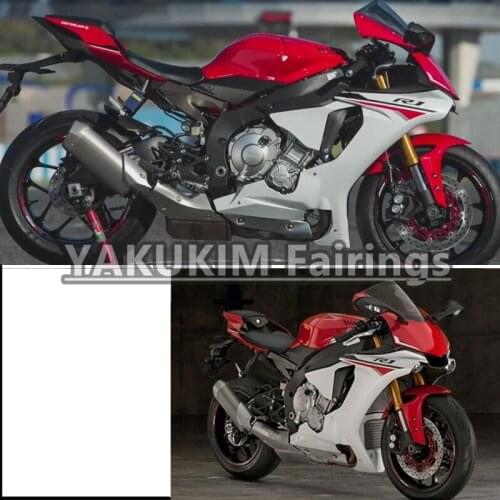 Motorcycle Fairing Kits For YZF R1 2015 2016 2017 2018 ABS Injection Mold Fairing Bodywork Cover YZFR1 15-18 Red White Custom