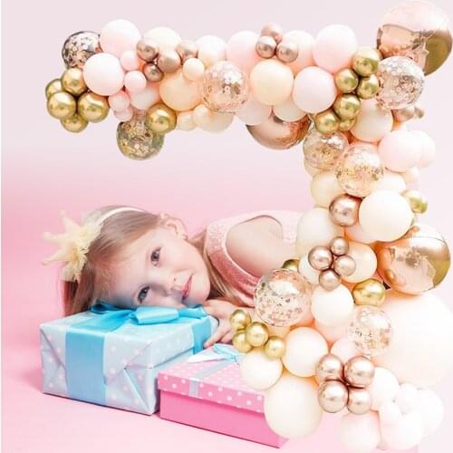 Rose Gold Balloon Arch Garland Kit Pool Bachelorette Party Balloon Decor Baby Shower Gender Reveal Party Decorations Balloon