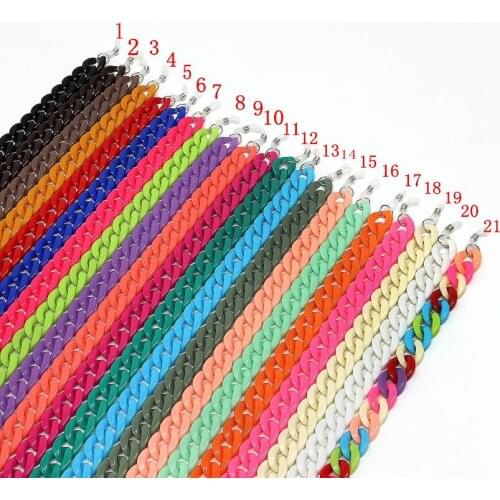 JGL001 2020 latest design Acrylic glasses chain 24 colors multi-color fashion glasses chain Europe charm women popular jewelry