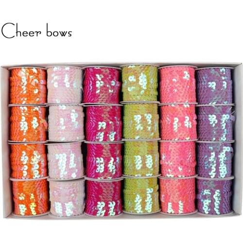 5 yards 6mm Reversible Sequin Ribbon Sequin String DIY Clothes Headmade Crafts Material Wedding Party Decoration
