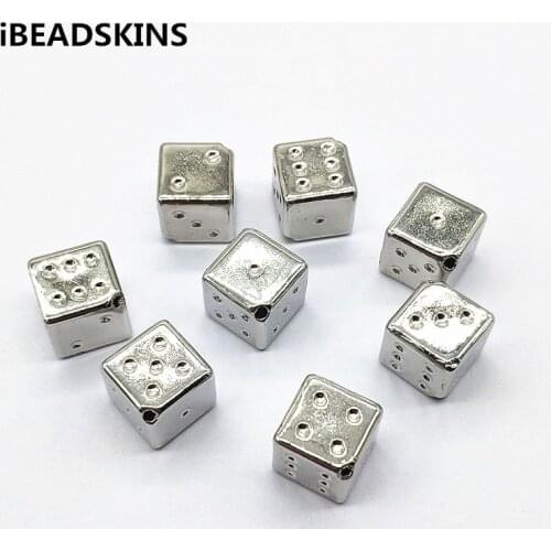 New arrival! 12x12mm 100pcs Rhodium color CCB Square-shape beads for Earrings parts,hand Made Earrings Findings Jewelry DIY