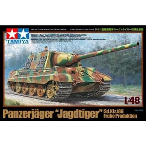 Original Plastic Tamiya Assembly Model 1/48 German Tiger Heavy Tank Destroyer Early War Puzzle Toys