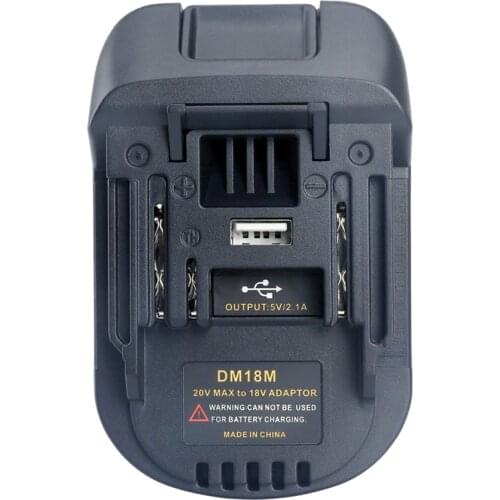 New-20V To 18V Battery Conversion Dm18M Li-Ion Charger Tool Adapter For Milwaukee Makita Bl1830 Bl1850 Batteries