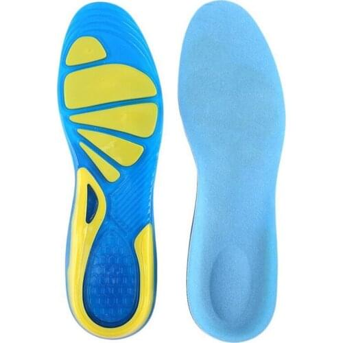 Silicon Gel Insoles Foot Care Plantar Heel Sport Insoles Shock Absorption Pads Arch Orthopedic Insole For Camping Hiking Running