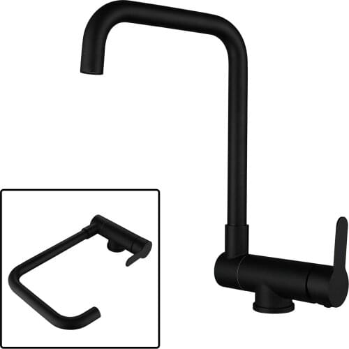 Front Window Kitchen Faucet Foldable Mixer Tap Removable Water Tap Kitchen Black 360 Rotatable Faucet Sink Mixer