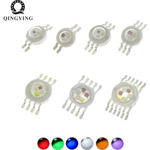 5-50pcs High Power LED Chip 4p 6p 8p 10p 12p RGB RGBW RGBWW RGBWY RGBWYV LED Stage Lamp Molding Light Colorful Light Source