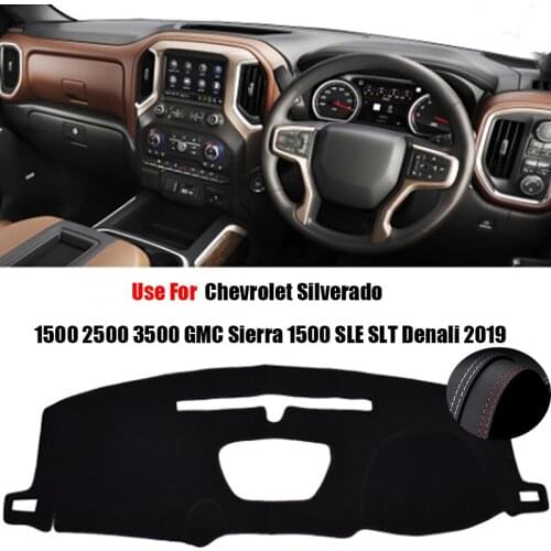TAIJS Factory Sport Leather Car Dashboard Cover For Chevrolet Silverado1500 2500 3500GMC Slerra1500 Denali Right hand drive