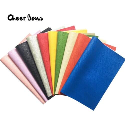 22*30cm Litchi Faux Artificial Synthetic Leather Fabric Sewing DIY Bow Handmade Craft Material Bags Shoes Making Accessories