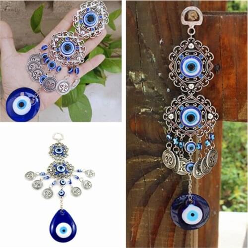 Turkish Blue Evil Eye Amulets Wall Protection Hanging Lucky Pendant Car Garden Home Decorations Good Luck Blessing Gift