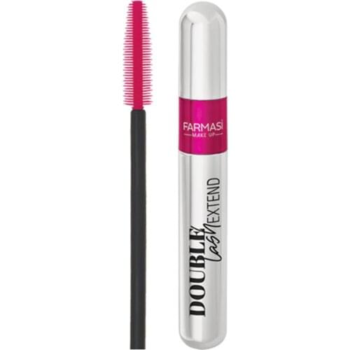 Farmasi Double Lash Extend Mascara Lengthening Black Lash Eyelash Extension Eye Lashes Brush Beauty Makeup Long-wearing 12 ML