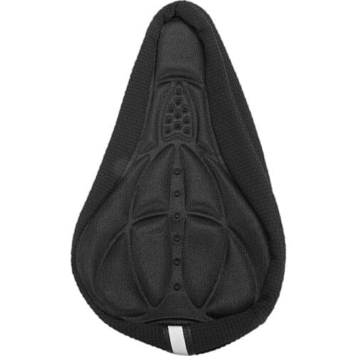Cycling MTB Bicycle Saddle Cover Comfortable Bike Seat Cushion 3D Breathable Soft Pad Black
