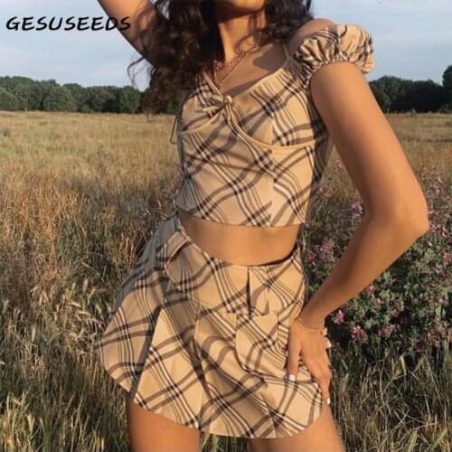 Vintage pleated skirt women summer mini skirts casual plaid skirt black basic woman skirts korean fashion streetwear women 2021