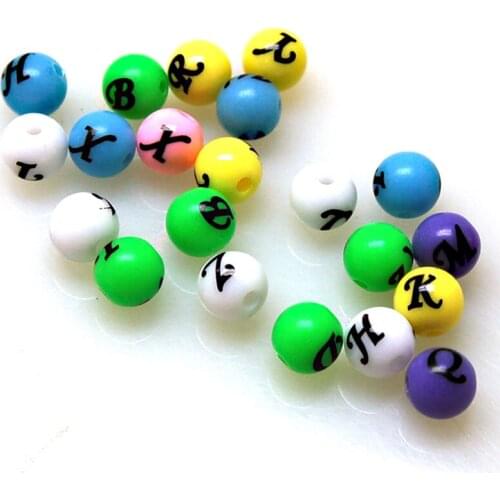 Top quality alphabet round beads,8mm mixed color and assorted letters alphabet beads,round alphabet beads for jewelry supplies