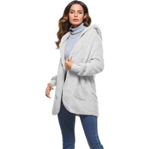 Women Coat Open Stitch Winter Jacket Oversize Faux Fur Teddy Bear Coat Jacket Winter Clothes Solid Colors S-5Xl