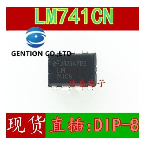 10PCS LM741CN LM741 operational amplifier compensation type op-amp IC DIP-8 in stock 100% new and original