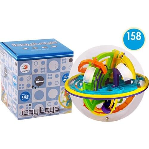 158 Steps Smart 3d Maze Ball Child Interaction Games Intelligence Toy Magical Intellect Balance Logic Ability Puzzle Ball