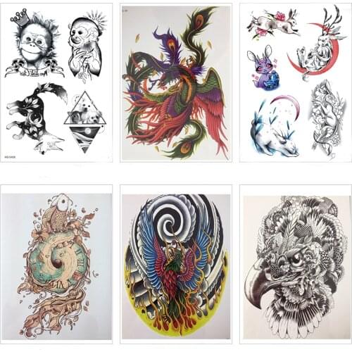 21 x 15 cm sexy cool beautiful animal Eagle waterproof tattoo
