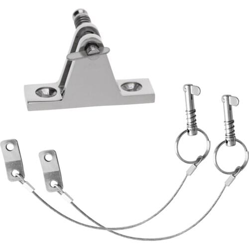 3x 316 Stainless Steel Quick Release Pin Lanyard with Boat Deck Hinge
